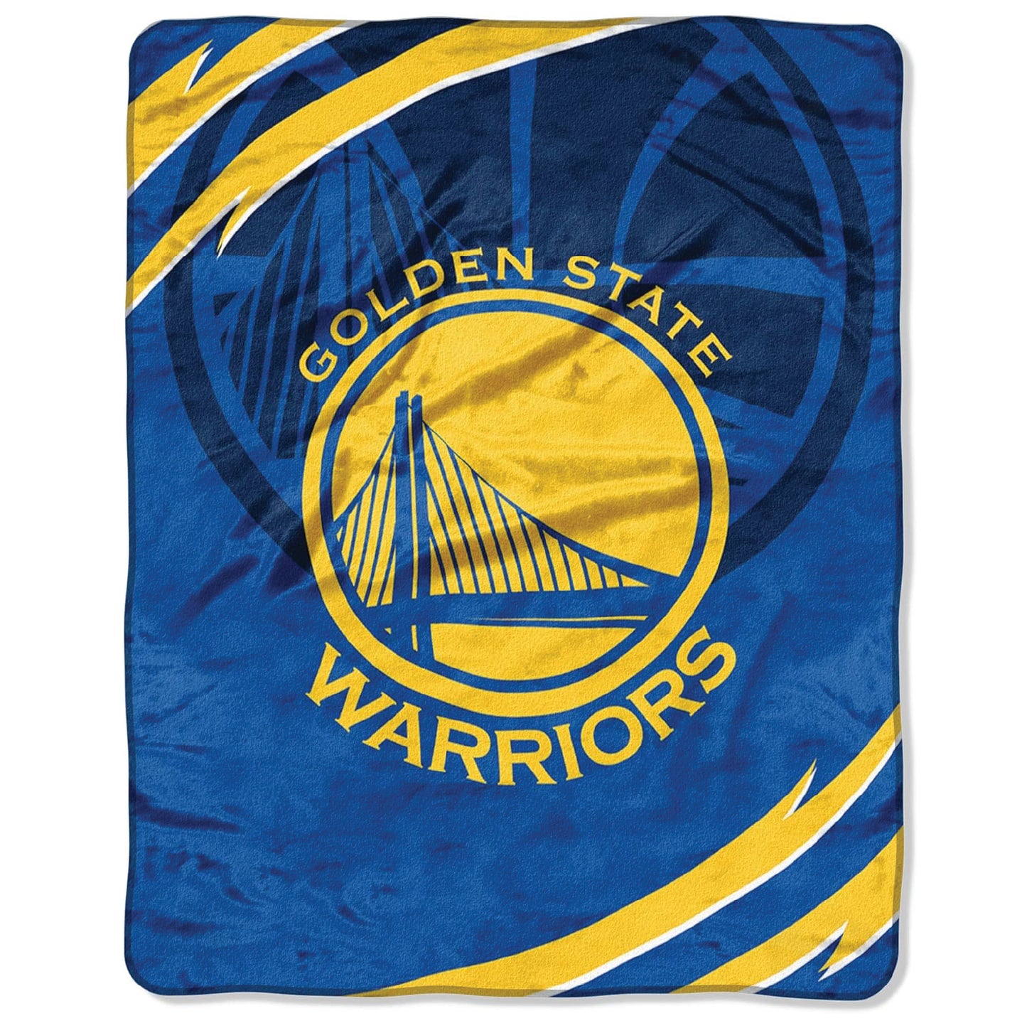 NBA Golden State Warriors Royal Plush Raschel QUEEN Throw Blanket 76" x 94 (Queen Size)