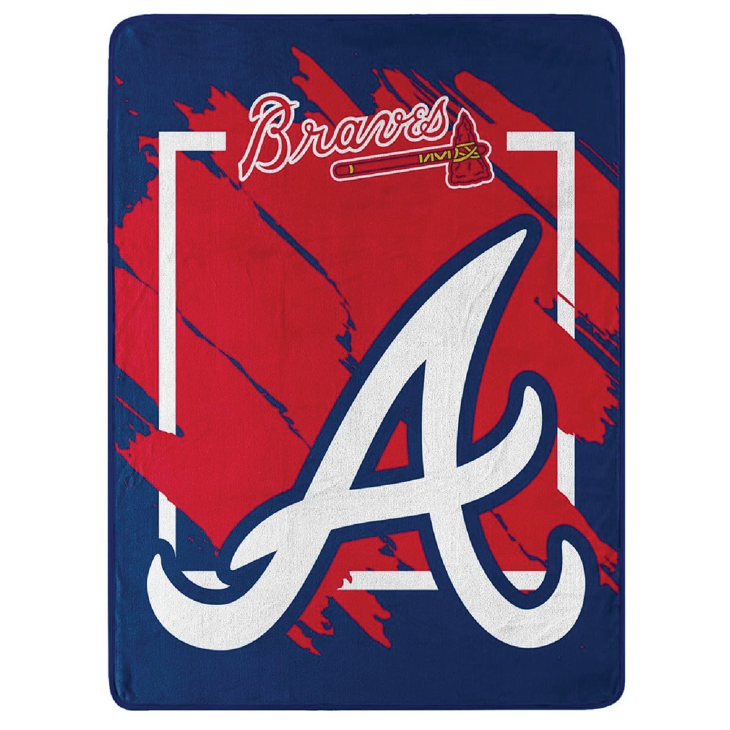 NORTHWEST ENTERPRISES MLB 46x60 Dimensional Design Micro Raschel Throw Blanket (Atlanta Braves)