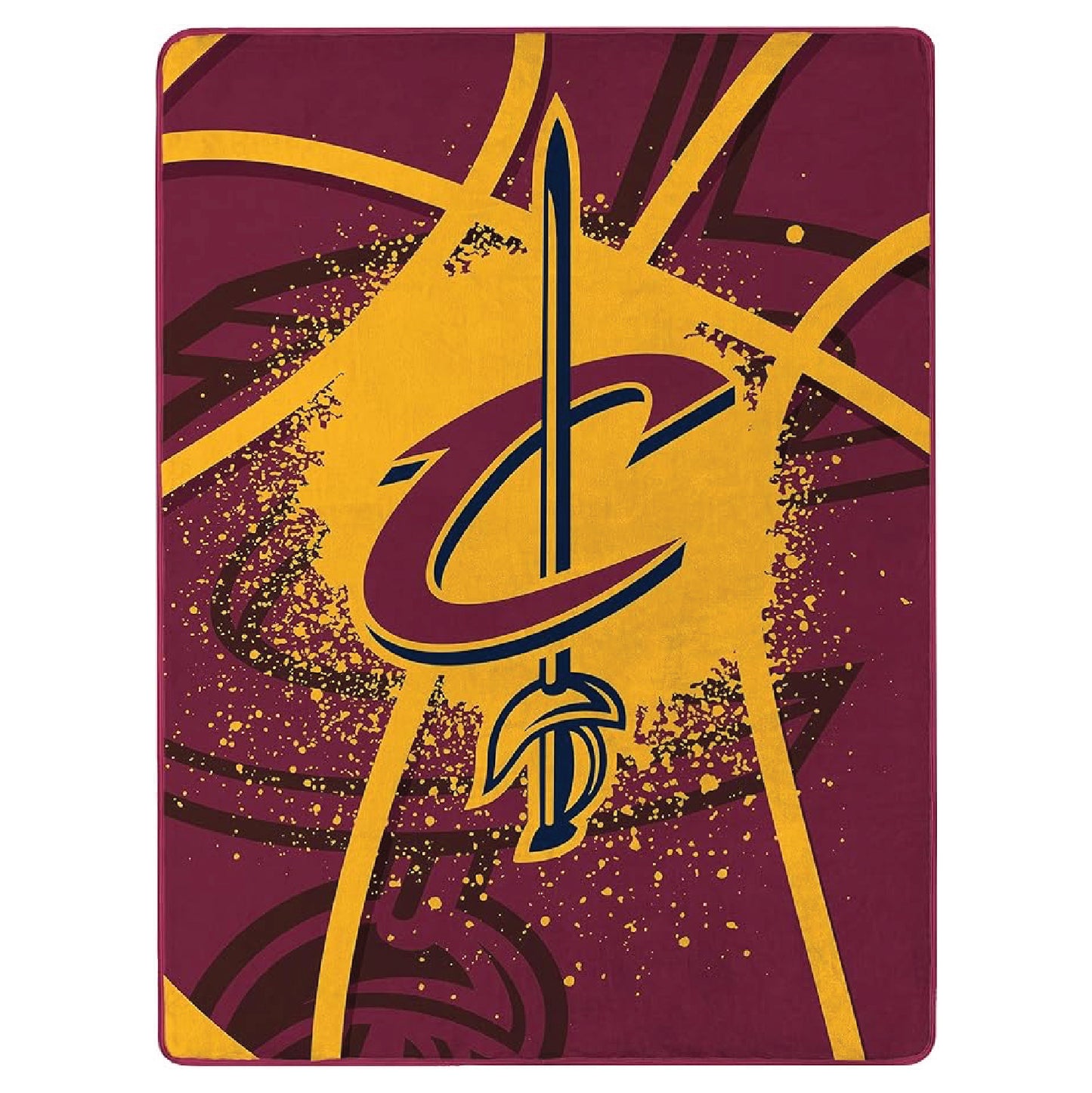 Northwest NBA Cleveland Cavaliers Unisex-Adult Raschel Throw Blanket, 60" x 80", Shadow Play