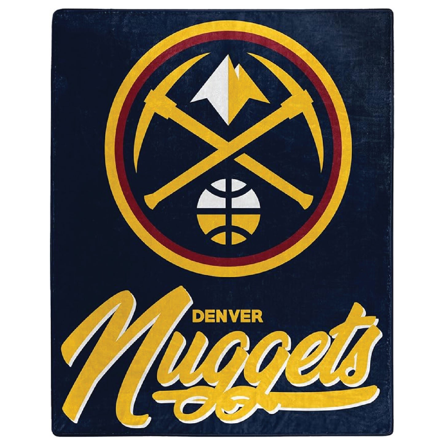 Northwest NBA Denver Nuggets Unisex-Adult Raschel Throw Blanket, 50" x 60", Signature