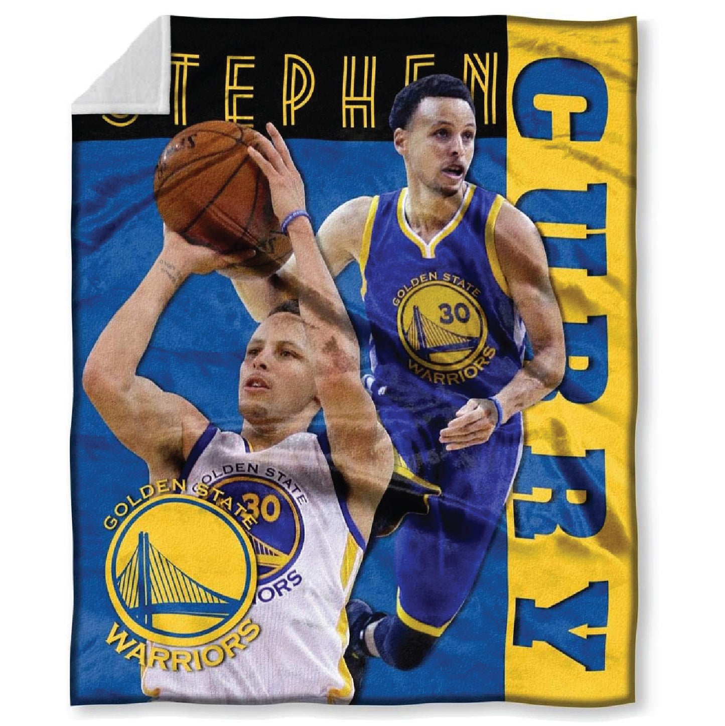 Northwest NBA Golden State Warriors Unisex-Adult Silk Touch Throw Blanket, 50" x 60", Players