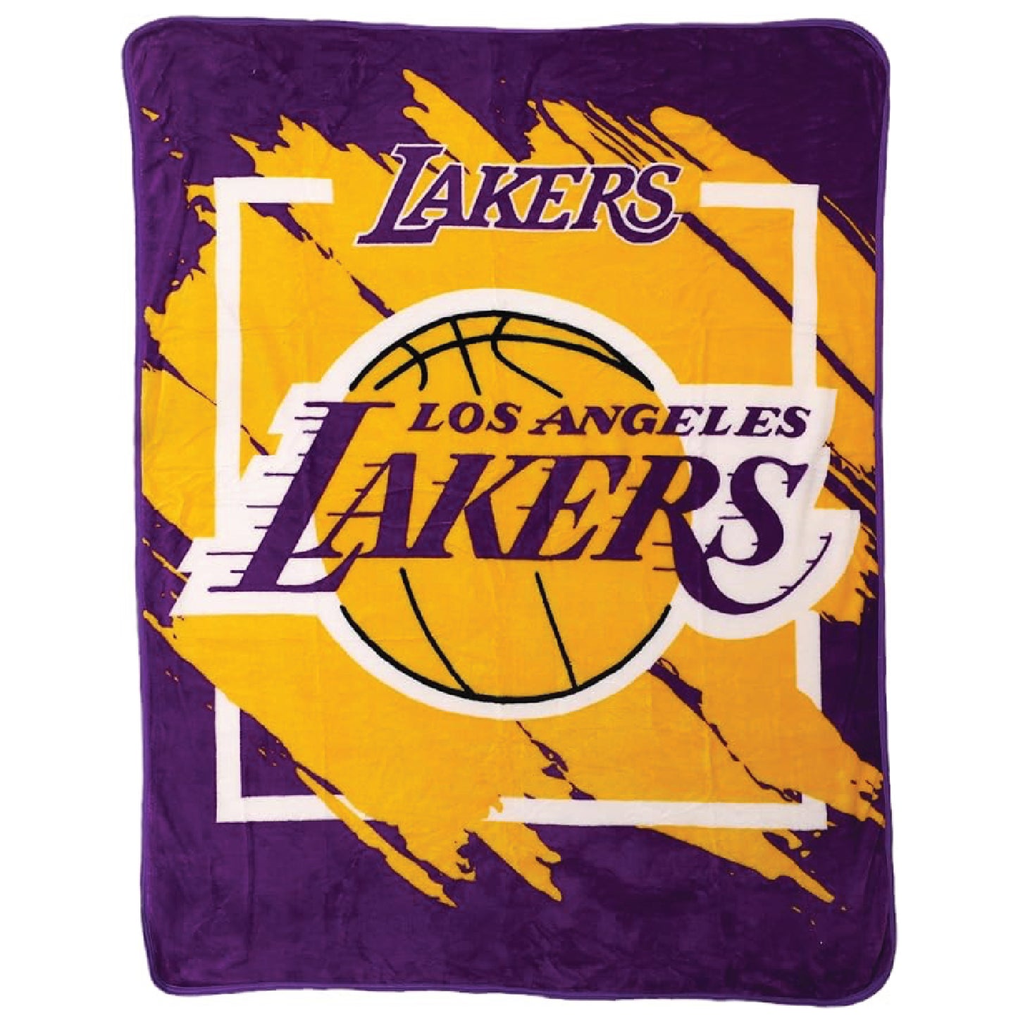 Northwest NBA Los Angeles Lakers Micro Raschel Throw Blanket, 46" x 60", Dimensional Legacy