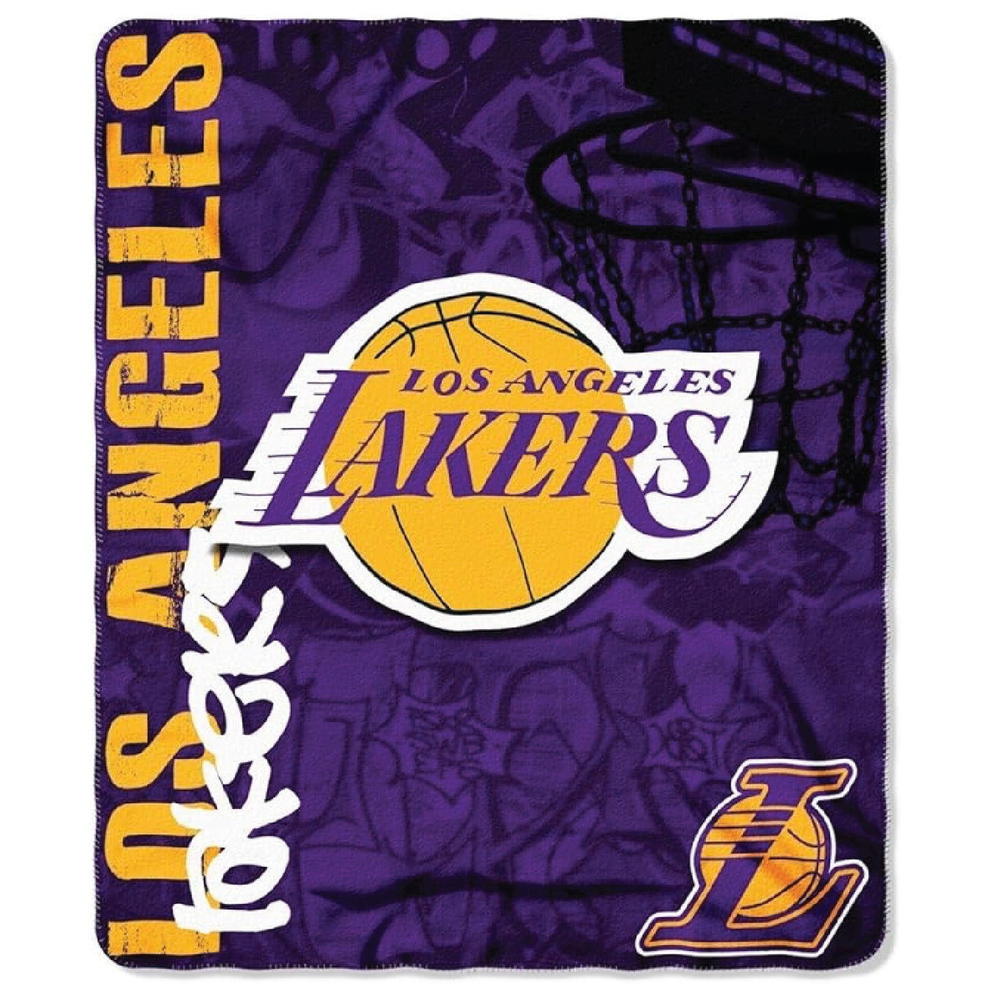 Northwest NBA Los Angeles Lakers Unisex-Adult Fleece Throw Blanket, 50" x 60", Hard Knocks