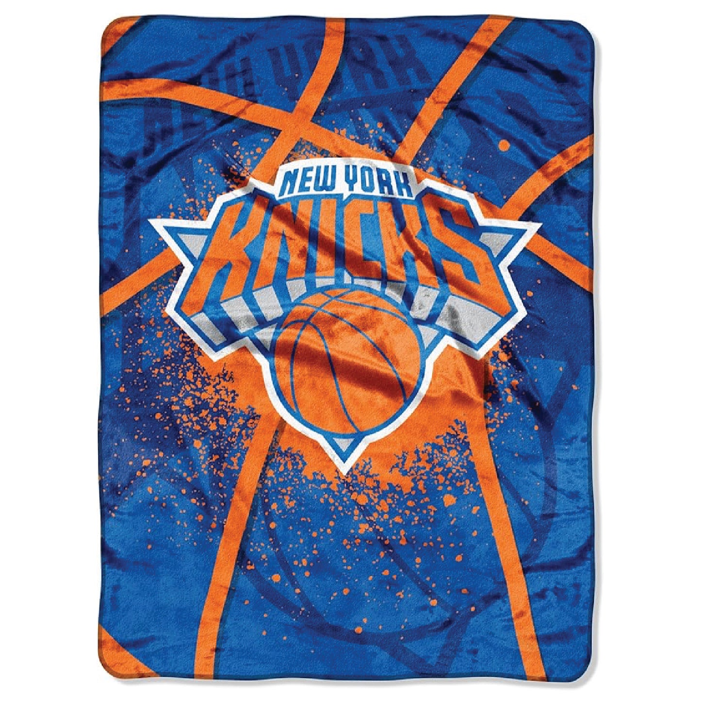 Northwest NBA New York Knicks Unisex-Adult Raschel Throw Blanket, 60" x 80", Shadow Play