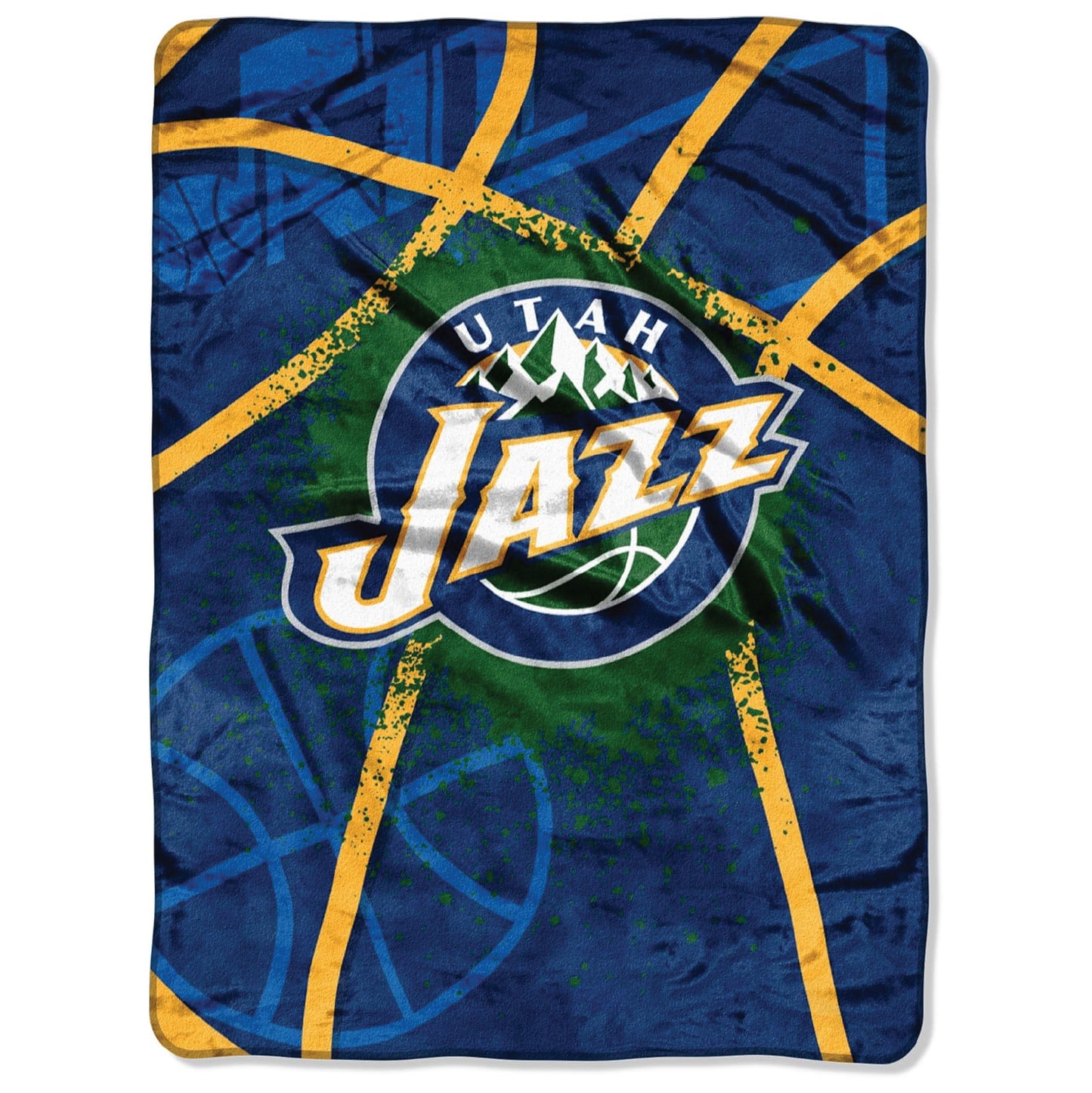 Northwest NBA Utah Jazz Unisex-Adult Raschel Throw Blanket, 60" x 80", Shadow Play