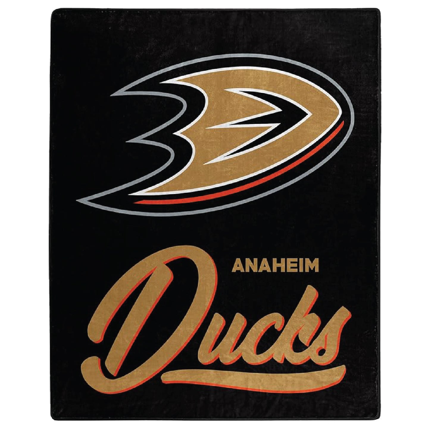 Northwest NHL Anaheim Ducks Unisex-Adult Raschel Throw Blanket, 50" x 60", Signature