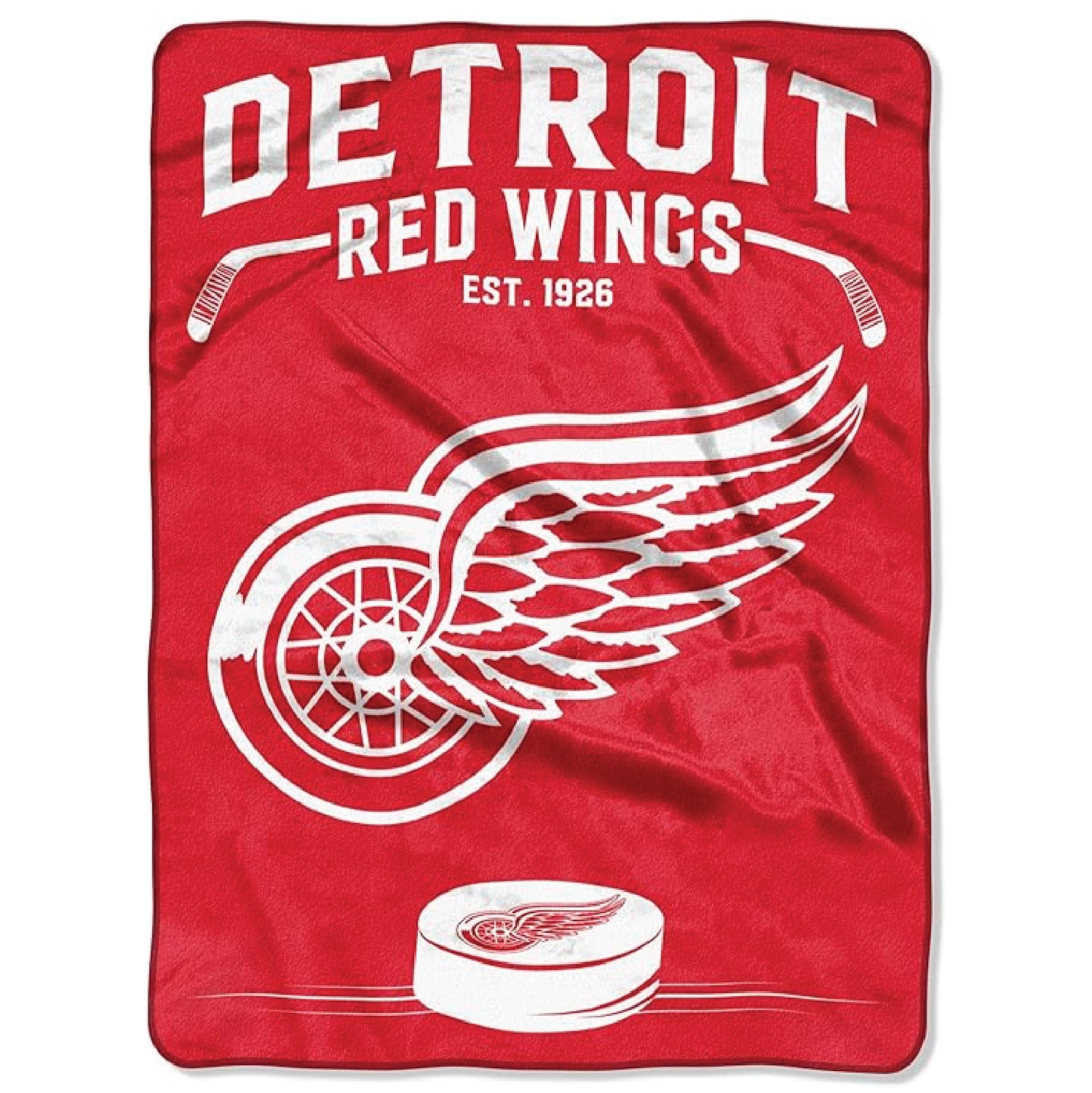 Northwest NHL Detroit Red Wings Unisex-Adult Raschel Throw Blanket, 60" x 80", Inspired