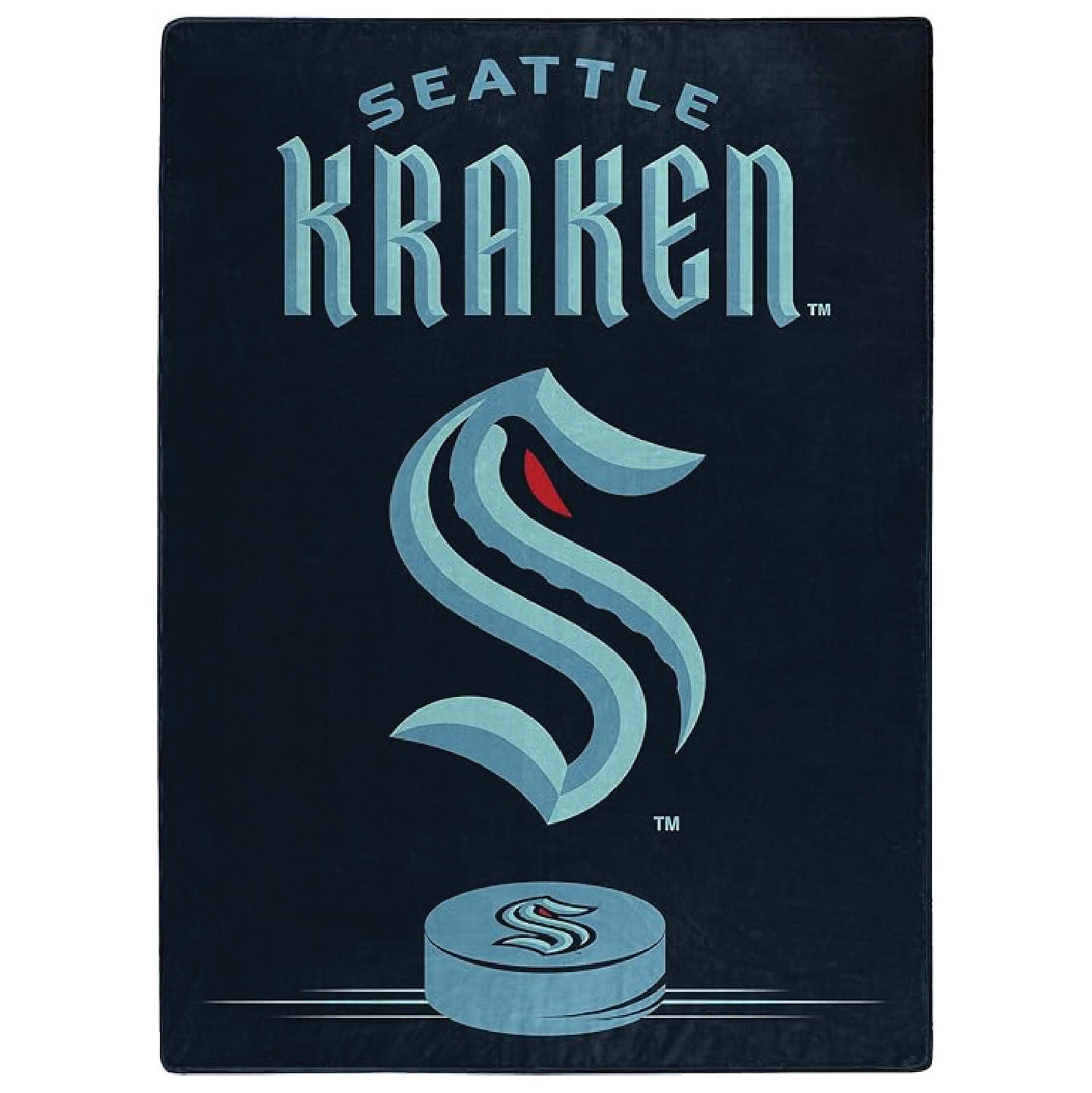 Northwest NHL Seattle Kraken Unisex-Adult Raschel Throw Blanket, 60" x 80", Inspired