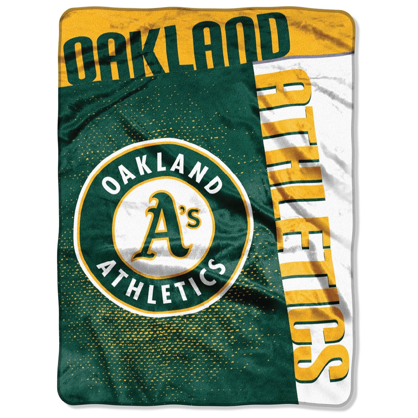 The Northwest Company MLB Oakland Athletics Raschel Throw Blanket, 60" x 80", Strike