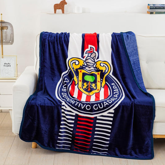 Chivas 220 GSM, Officially Licensed One Ply (Supersoft Fleece) Throw Blanket 50x60