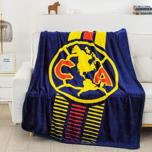 Club DE Futbol America 220 GSM, Officially Licensed One Ply (Supersoft Fleece) Throw Blanket 50x60