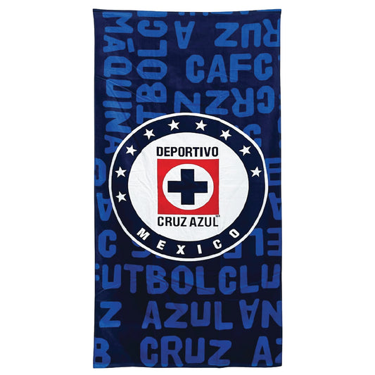 Cruz Azul Officially Licensed Beach Towel | Large 30" x 60" | Soft, Absorbent & Vibrant Team Colors