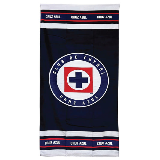 Cruz Azul Officially Licensed Beach Towel | Large 30" x 60" | Soft, Absorbent & Vibrant Team Colors