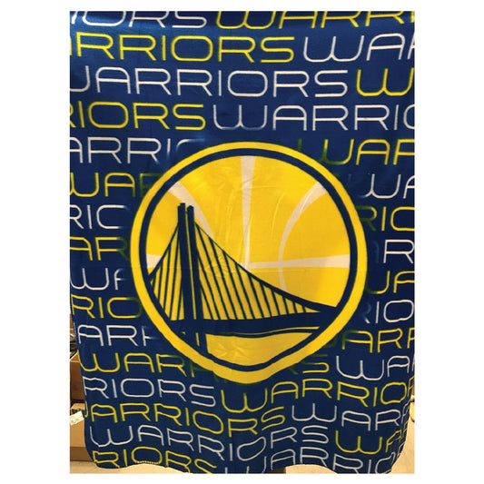 NBA Golden State Warriors Licensed Classic Comfy Fleece Throw Blanket 50x60