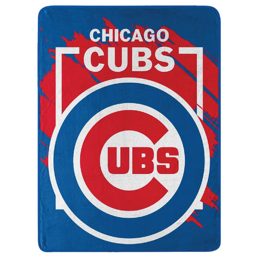 NORTHWEST ENTERPRISES MLB 46x60 Dimensional Design Micro Raschel Throw Blanket (Chicago Cubs)
