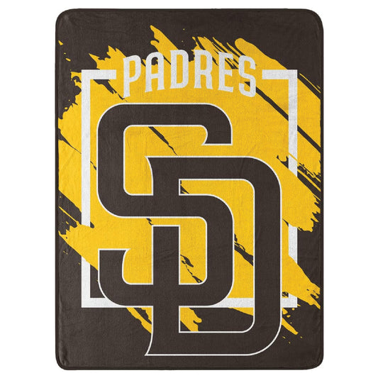 NORTHWEST ENTERPRISES MLB 46x60 Dimensional Design Micro Raschel Throw Blanket (San Diego Padres)