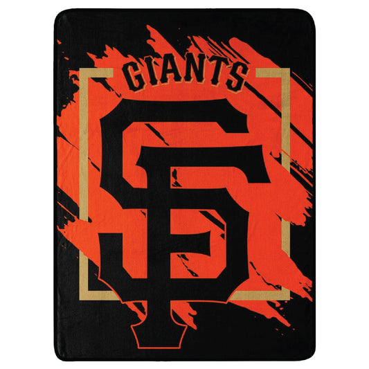NORTHWEST ENTERPRISES MLB 46x60 Dimensional Design Micro Raschel Throw Blanket (San Francisco Giants)