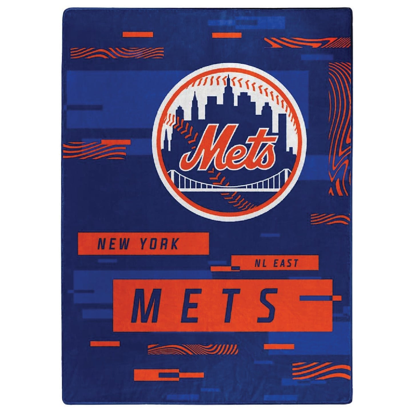 Northwest MLB New York Mets Digitize 60”x80” Super Plush Rachel Blanket