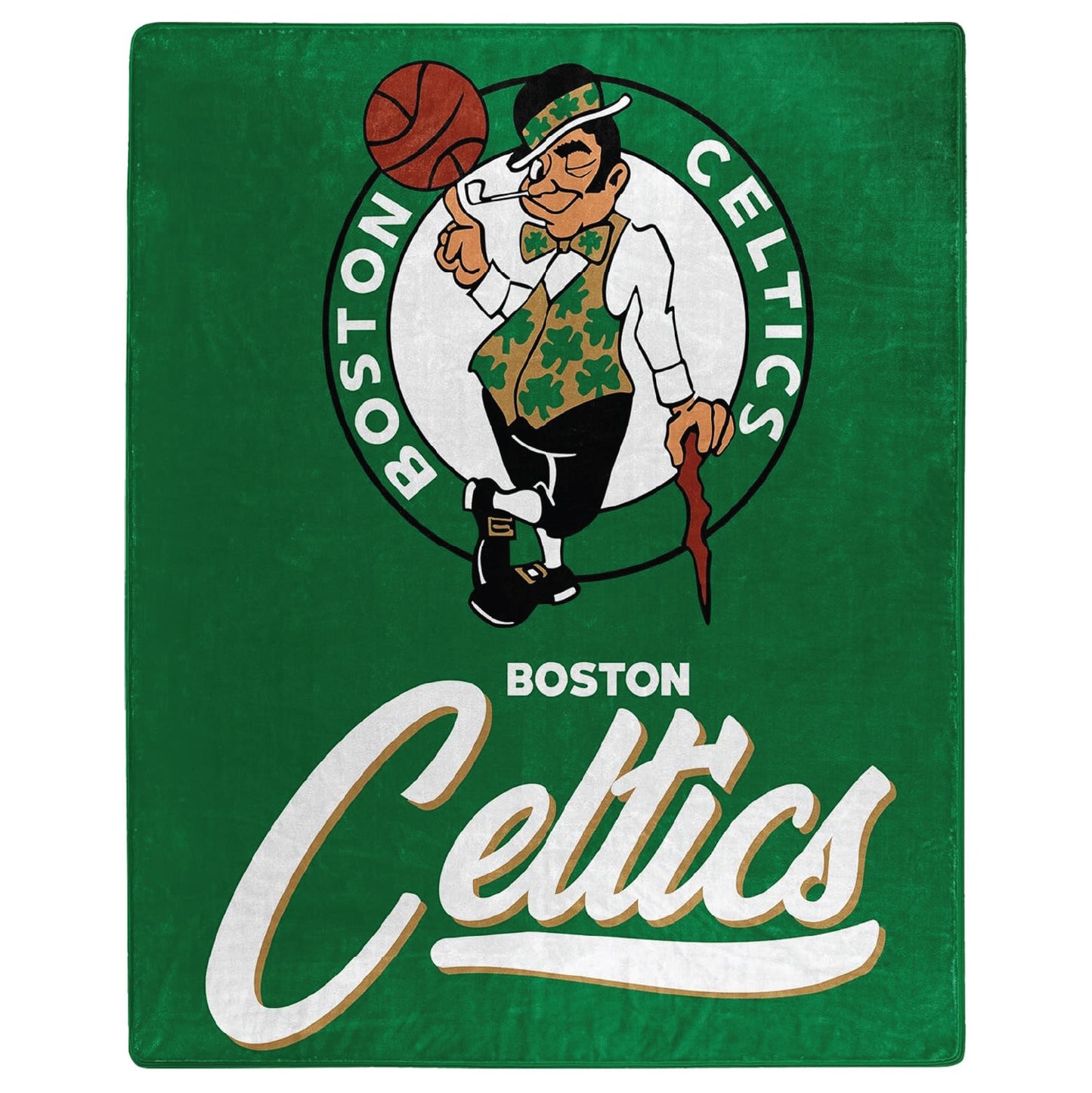 Northwest NBA Boston Celtics Unisex-Adult Raschel Throw Blanket, 50" x 60", Signature