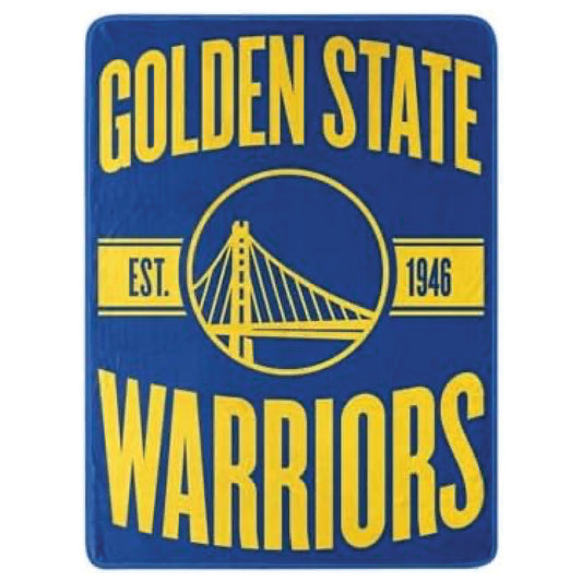 Northwest NBA Golden State Warriors Micro Raschel Throw Blanket, 46" x 60", Clear Out