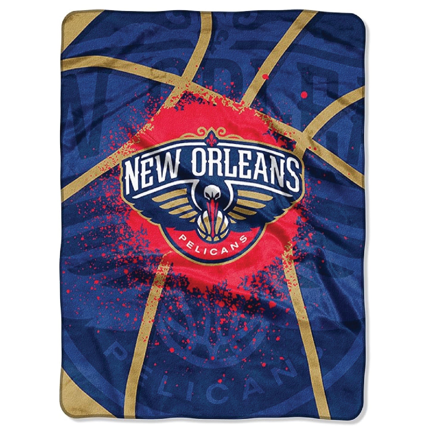 Northwest NBA New Orleans Pelicans Unisex-Adult Raschel Throw Blanket, 60" x 80", Shadow Play