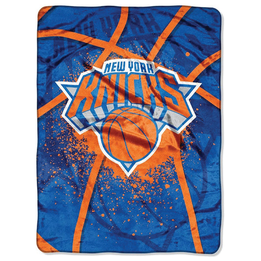 Northwest NBA New York Knicks Unisex-Adult Raschel Throw Blanket, 60" x 80", Shadow Play