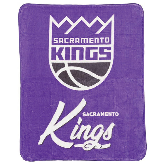 Northwest NBA Sacramento Kings Unisex-Adult Raschel Throw Blanket, 50" x 60", Signature