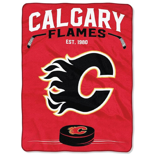 Northwest NHL Calgary Flames Unisex-Adult Raschel Throw Blanket, 60" x 80", Inspired