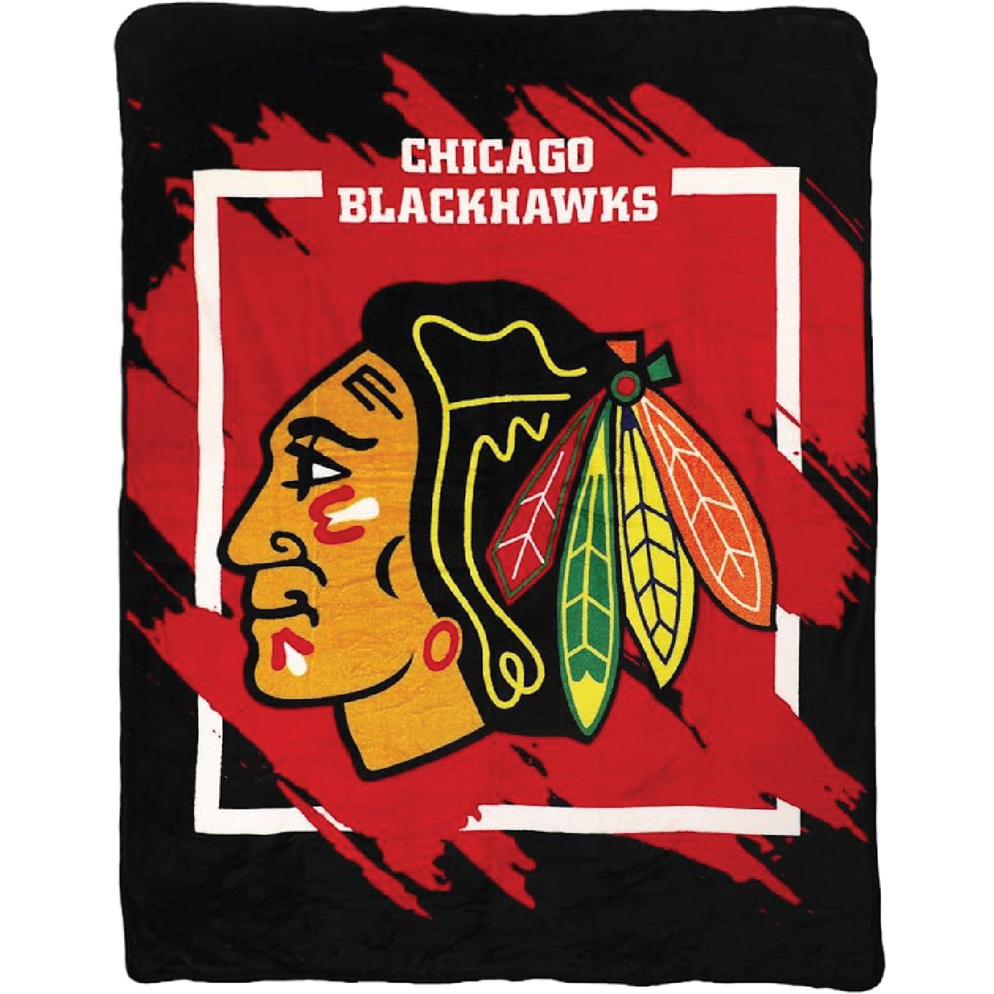 Northwest NHL Chicago Blackhawks Micro Raschel Throw Blanket, 46" x 60", Dimensional