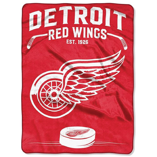 Northwest NHL Detroit Red Wings Unisex-Adult Raschel Throw Blanket, 60" x 80", Inspired