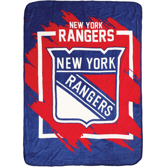 Northwest NHL New York Rangers Micro Raschel Throw Blanket, 46" x 60", Dimensional