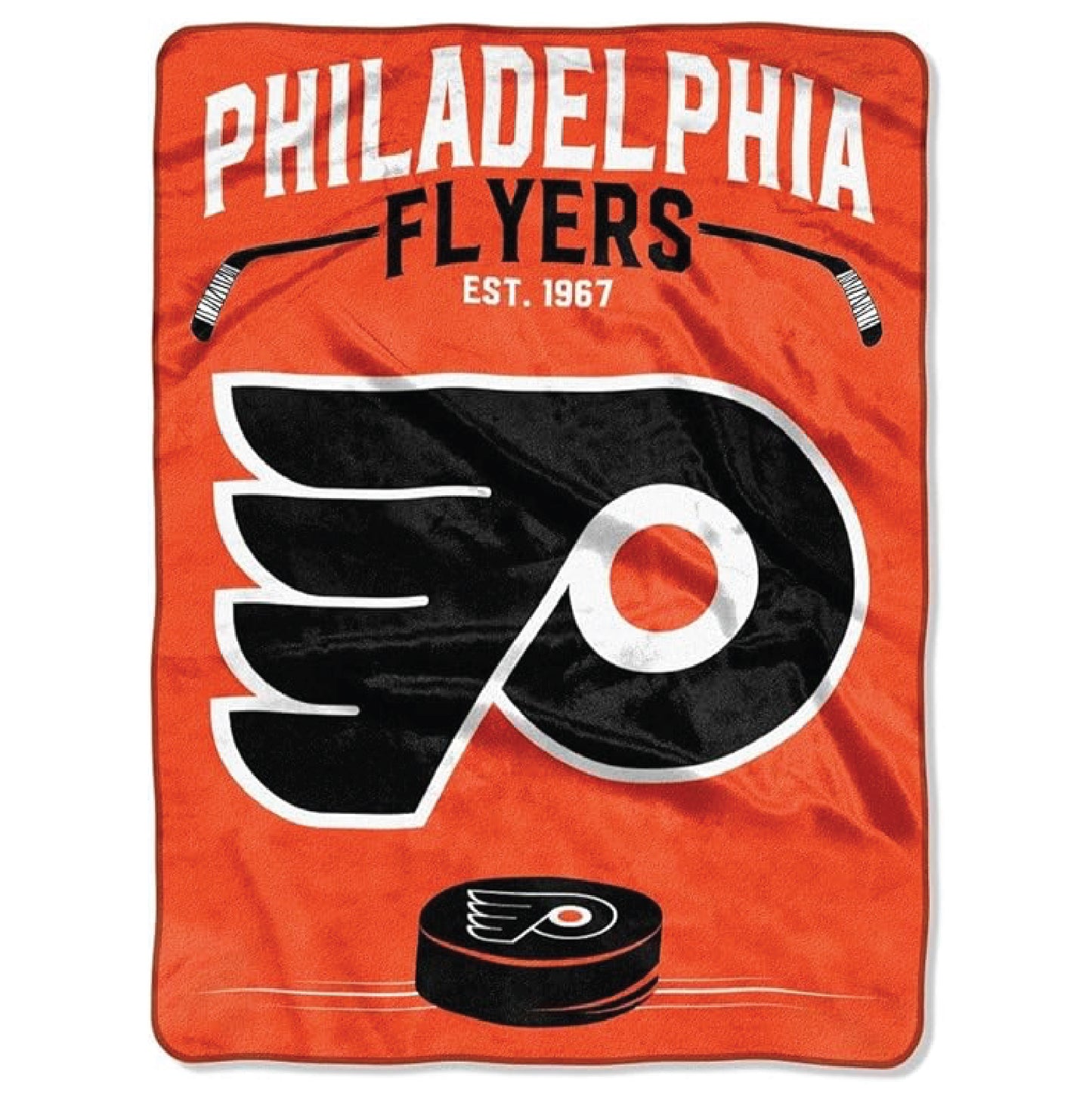 Northwest NHL Philadelphia Flyers Unisex-Adult Raschel Throw Blanket, 60" x 80", Inspired