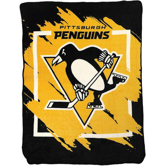 Northwest NHL Pittsburgh Penguins Micro Raschel Throw Blanket, 46" x 60", Dimensional
