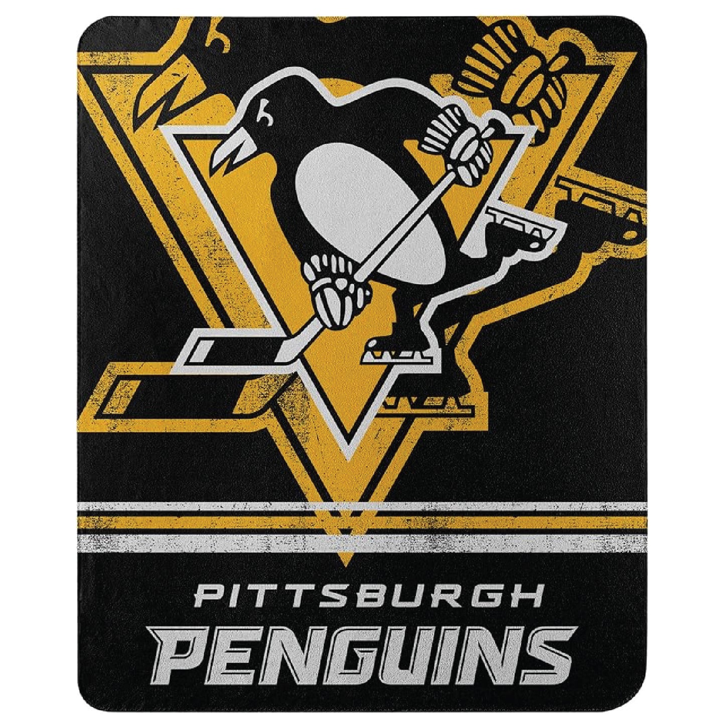 Northwest NHL Pittsburgh Penguins Unisex-Adult Fleece Throw Blanket, 50" x 60", Fade Away Legacy