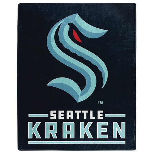 Northwest NHL Seattle Kraken Unisex-Adult Raschel Throw Blanket, 50" x 60", Signature