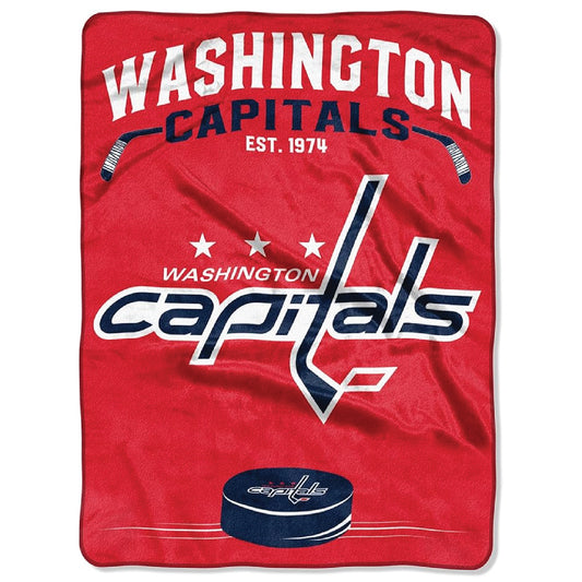 Northwest NHL Washington Capitals Unisex-Adult Raschel Throw Blanket, 60" x 80", Inspired