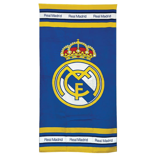 Real Madrid Officially Licensed Beach Towel | Large 30" x 60" | Soft, Absorbent & Vibrant Team Colors