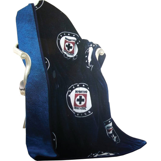 Cruz Azul 2 Ply (Supersoft Fleece) Thick Throw Blanket With Sherpa Lining 50x60